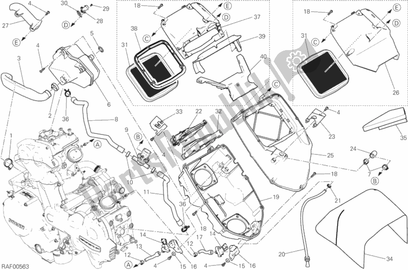 Todas las partes para Consumo de Ducati Multistrada 1200 ABS USA 2016